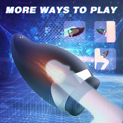 Vibrating Penis Massage Blowjob Masturbator - Smart Constant Temperature Heated Male Fleshlight