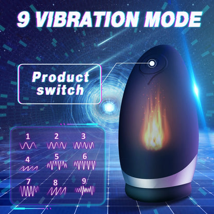 Vibrating Penis Massage Blowjob Masturbator - Smart Constant Temperature Heated Male Fleshlight