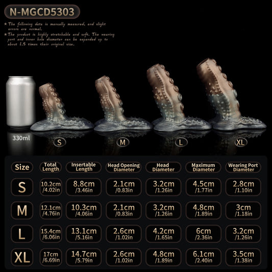 Wearable Bionic Tentacle Penis Sleeve - Silicone Cock Extender & Girth Enhancer