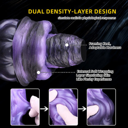 Fantasy Dragon Dildo with Knot – Dual-Layer Silicone Creature Cock for G-Spot Expansion & Locking