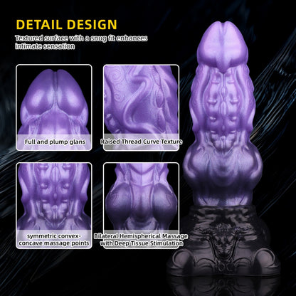 Fantasy Dragon Dildo with Knot – Dual-Layer Silicone Creature Cock for G-Spot Expansion & Locking