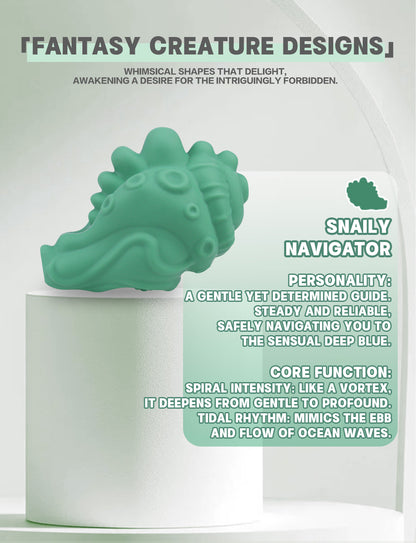 Snaily Navigator: Fantasy Snail Grinder Sex Toy – Vibrating Strapon Pad for Intense Clitoral Stimulation