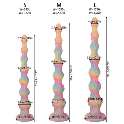 Luminous Silicone Tentacle Long Anal Dildo - Deep G-Spot & Vaginal Expansion Fetish Sex Toys for Women