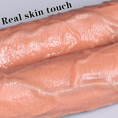 Realistic Extra-Long Soft Silicone Dildo – Deep Insertion Suction Cup Toy for Fantasy Play
