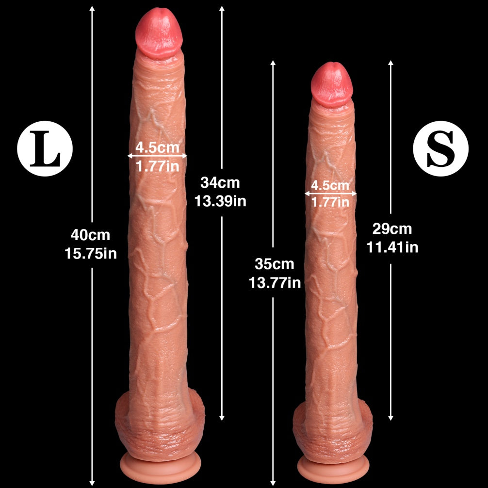 Realistic Extra-Long Soft Silicone Dildo – Deep Insertion Suction Cup Toy for Fantasy Play