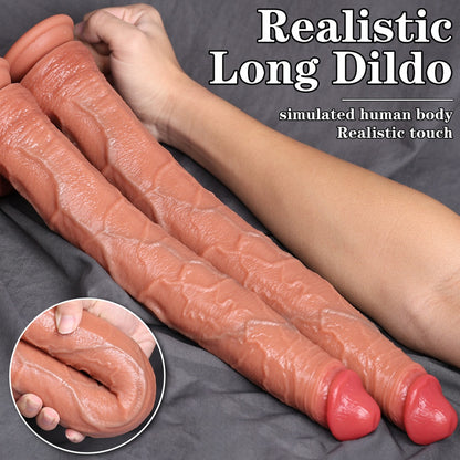 Realistic Extra-Long Soft Silicone Dildo – Deep Insertion Suction Cup Toy for Fantasy Play