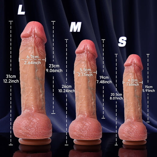 Realistic Dual-Layer Silicone Dildo with Suction Cup - Precision G-Spot & Anal Stimulator