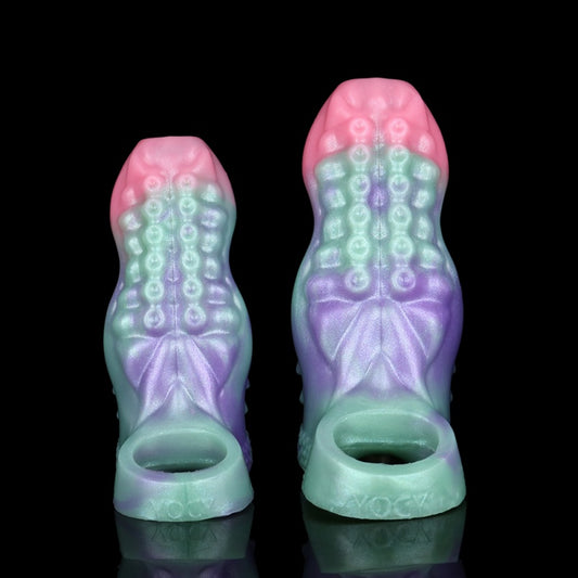 Fantasy Textured Nodule Penis Sleeve Stretcher – Male Sex Toys Silicone Cock Extender