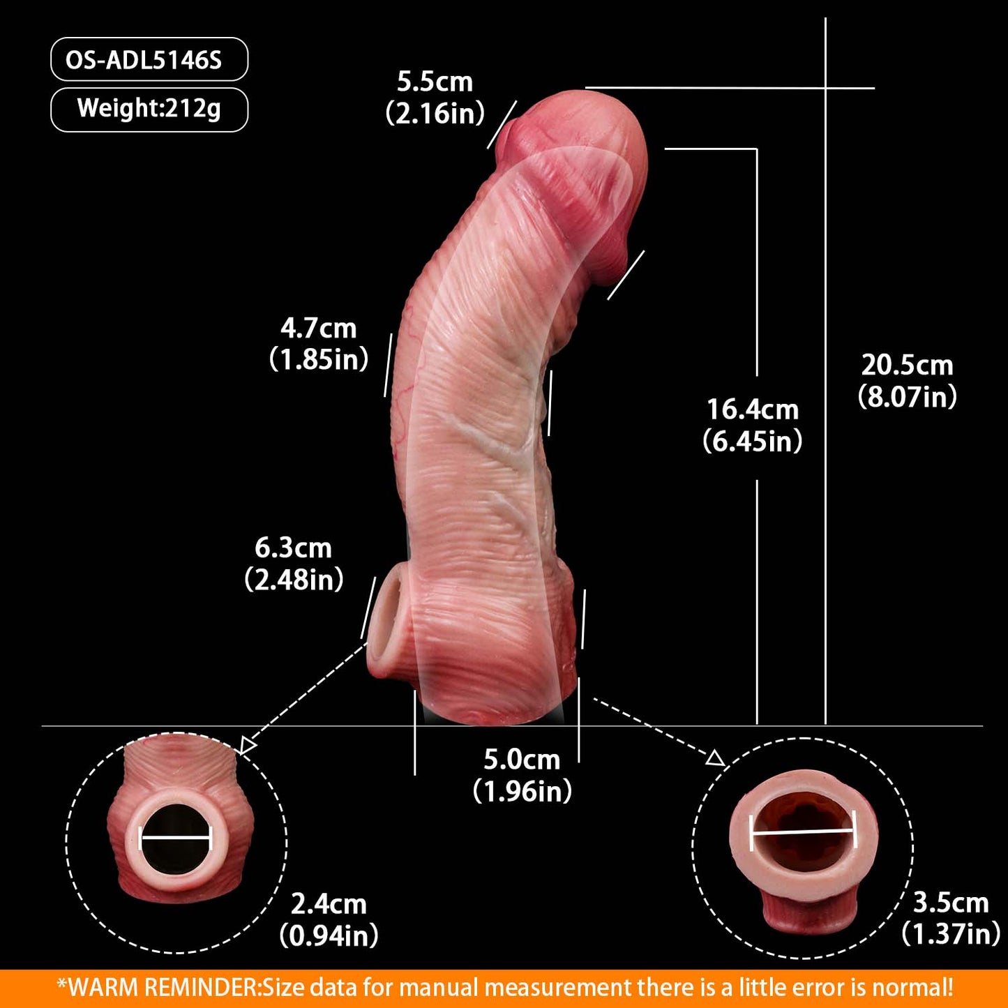 Muscle-Flex Realistischer Cock-Sleeve — Platin-Silikon Penisverlängerer für größeren, längeren, intensiveren Sex