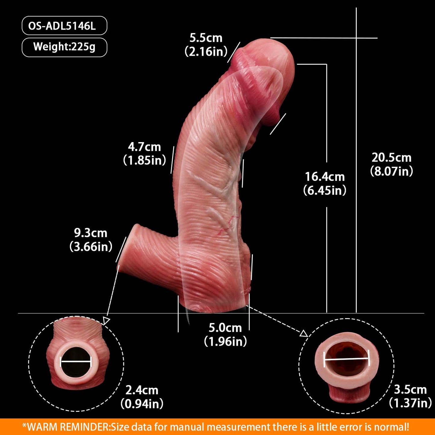 Muscle-Flex Realistischer Cock-Sleeve — Platin-Silikon Penisverlängerer für größeren, längeren, intensiveren Sex