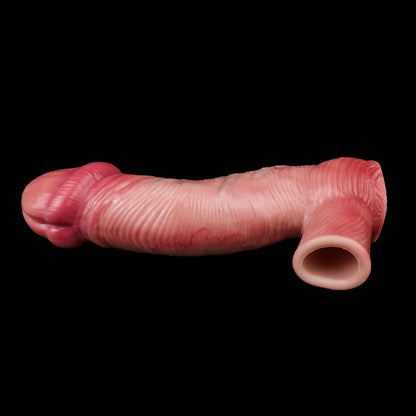 Muscle-Flex Realistischer Cock-Sleeve — Platin-Silikon Penisverlängerer für größeren, längeren, intensiveren Sex