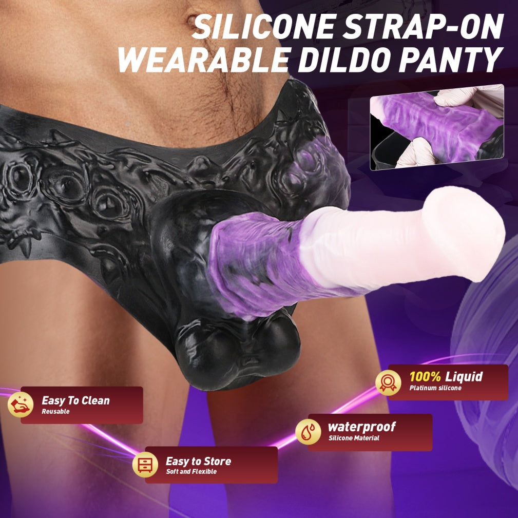 Fantasy Silicone Horse-Style Cock Sheath – Wearable Penis Enlarger & Extender Sex Toys for Men