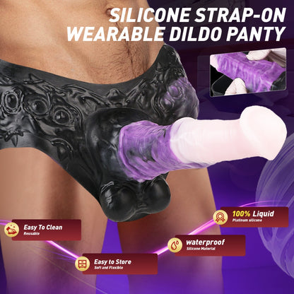 Fantasy Silicone Horse-Style Cock Sheath – Wearable Penis Enlarger & Extender Sex Toys for Men