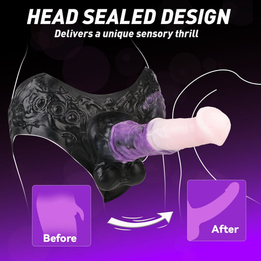 Fantasy Silicone Horse-Style Cock Sheath – Wearable Penis Enlarger & Extender Sex Toys for Men