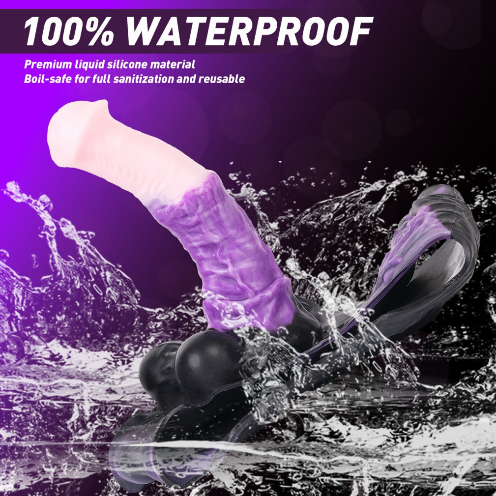 Fantasy Silicone Horse-Style Cock Sheath – Wearable Penis Enlarger & Extender Sex Toys for Men