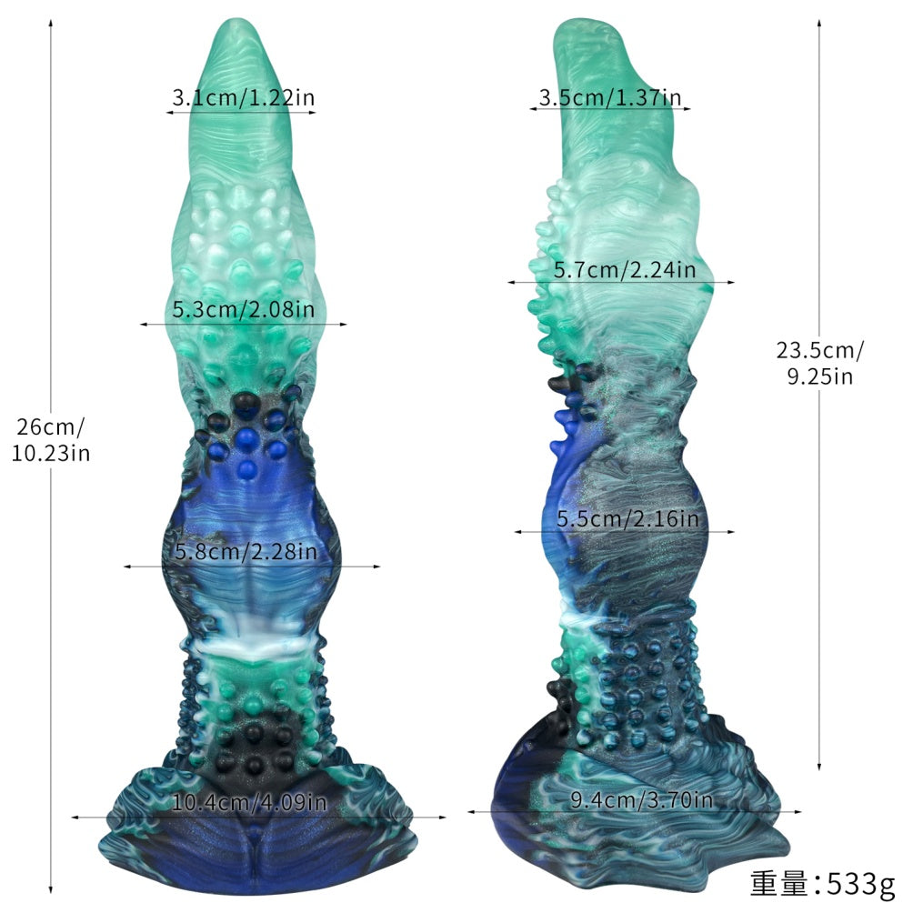Stimulateur extraterrestre texturé en silicone en forme de nœud monstrueux pour massage orgasmique et jeux vaginaux