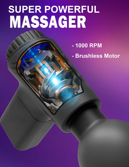 Massage Gun Magic Wand Vibrator - Pocket Powerful Nipple Clit Stimulat Domlust Massage Gun Magic Wand Vibrator - Pocket Powerful Nipple Clit Stimulat Domlust