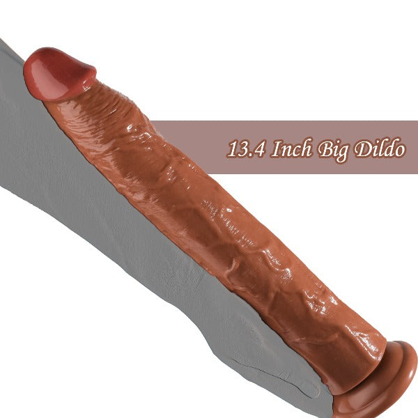 13 Zoll langer realistischer Dildo-Buttplug - Strapon-Dildos mit Saugnapf, Sexspielzeug