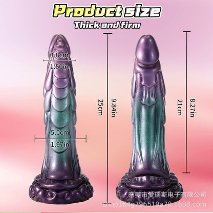 Thrusting Dragon Dildo | Platin-Silikon-Fantasy-Vibrator mit Fernbedienung & Heizfunktion – Domlust