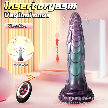 Thrusting Dragon Dildo | Platin-Silikon-Fantasy-Vibrator mit Fernbedienung & Heizfunktion – Domlust