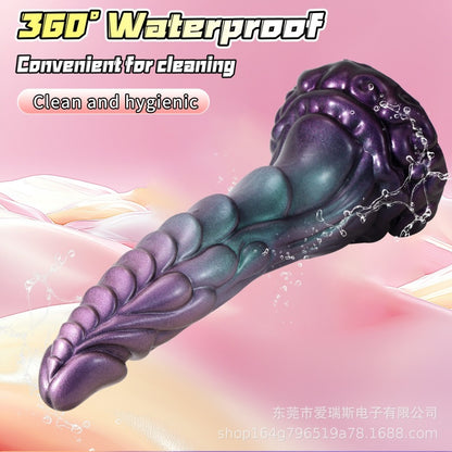 Thrusting Dragon Dildo | Platin-Silikon-Fantasy-Vibrator mit Fernbedienung & Heizfunktion – Domlust