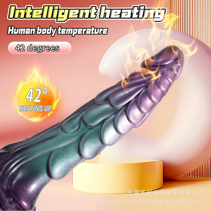 Thrusting Dragon Dildo | Platin-Silikon-Fantasy-Vibrator mit Fernbedienung & Heizfunktion – Domlust