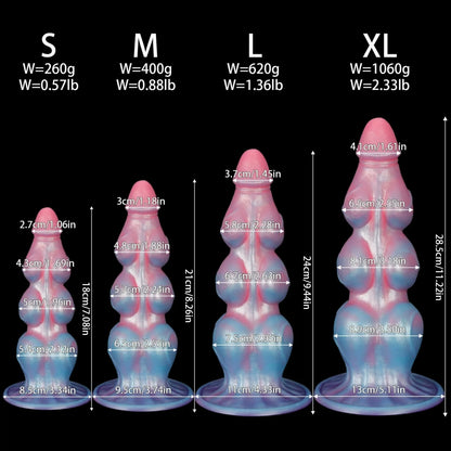 Fantasy Dog Knot Dildo Women Masturbator - Extreme Silicone Graduated Muscle Women Sex Toy