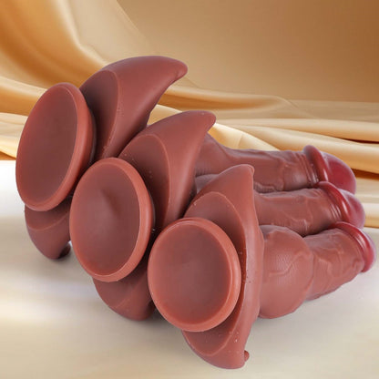 Fantasy Knot Monster Dildo with 2-in-1 Suction & T-Base – Soft Silicone Expansion for Vaginal & Anal Play