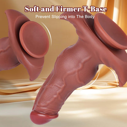Fantasy Knot Monster Dildo with 2-in-1 Suction & T-Base – Soft Silicone Expansion for Vaginal & Anal Play