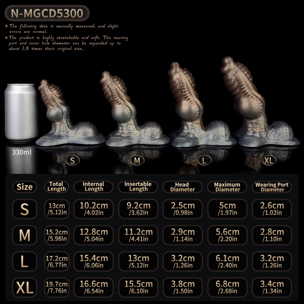 Silicone Penis Extender & Fantasy Masturbation Sleeve-Wearable Monster Knot Sex Toys for Men