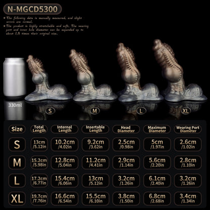 Silicone Penis Extender & Fantasy Masturbation Sleeve-Wearable Monster Knot Sex Toys for Men