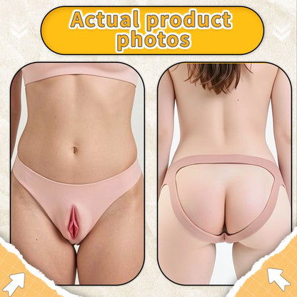 Femboy Silicone Pussy Pants – Realistic Fake Vagina Underwear | Platinum Silicone