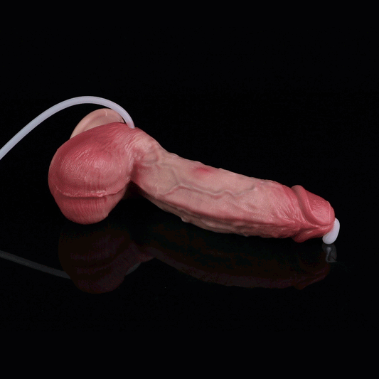 Fantasy Insertion-Style Squirting Dildo with Suction Cup – G-Spot Orgasm Realistic Silicone Toy