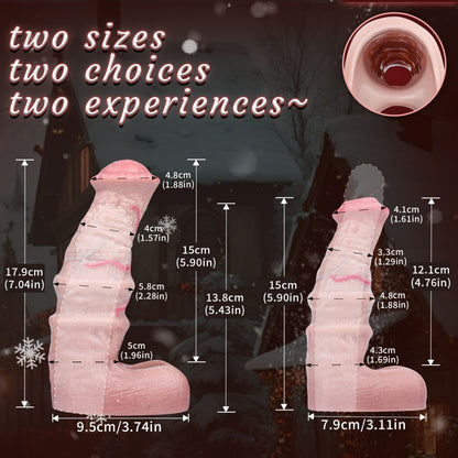Realistic Horse Penis Sleeve & Silicone Extender – Textured Fantasy Sheath for Girth, Length & Stamina