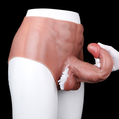 Squirting BBC-Schwanzhülse – Platin-Silikon-Penisverlängerung für Paare, die es größer und dicker mögen