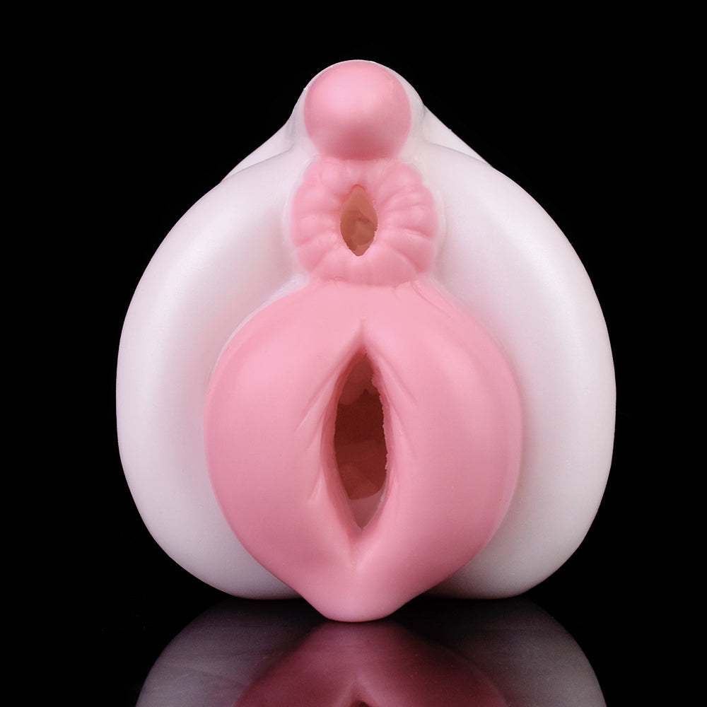 Jouet sexuel de chatte de poche en silicone fantaisie pour hommes - Big Sprial Soft Double Vaginal Penis Massasger