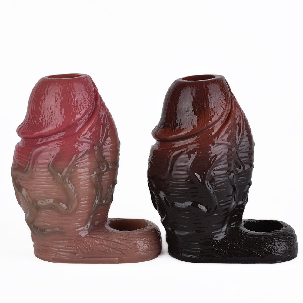 Realistic Cock Sleeve Enlargement Sex Toy for Men - Big Girthy Penis Extender Masturbator