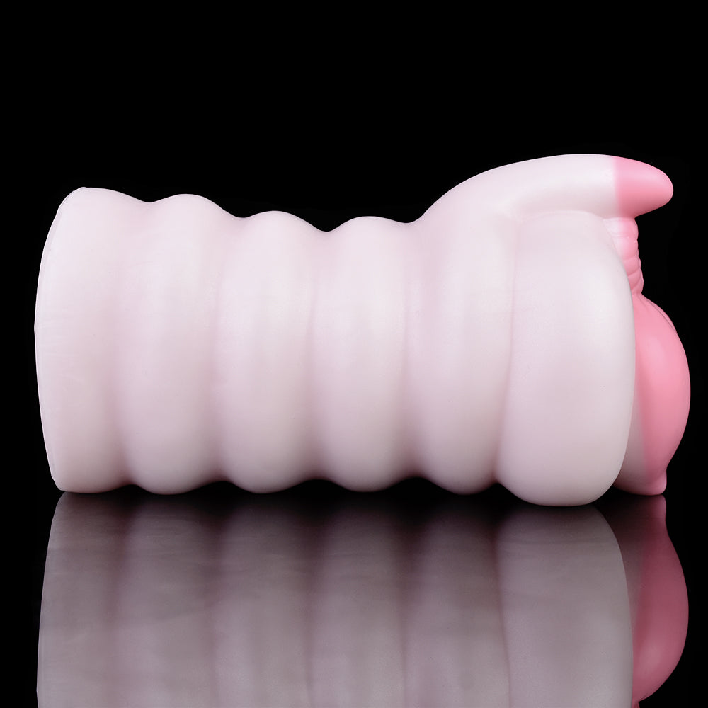 Jouet sexuel de chatte de poche en silicone fantaisie pour hommes - Big Sprial Soft Double Vaginal Penis Massasger