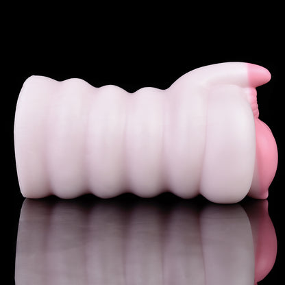Jouet sexuel de chatte de poche en silicone fantaisie pour hommes - Big Sprial Soft Double Vaginal Penis Massasger