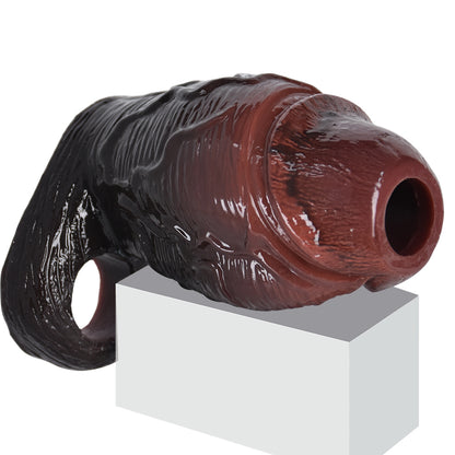 Realistic Cock Sleeve Enlargement Sex Toy for Men - Big Girthy Penis Extender Masturbator