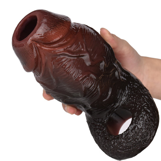 Gaine pénienne géante - Black Samurai, extenseur de pénis réaliste et large pour hommes