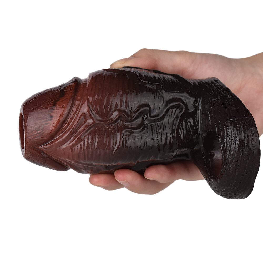 Realistic Cock Sleeve Enlargement Sex Toy for Men - Big Girthy Penis Extender Masturbator
