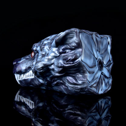 Skull Beast Wolf Fantasy Pocket Pussy — 1.35kg Platinum Silicone Oral Stroker | Domlust Dark Fantasy