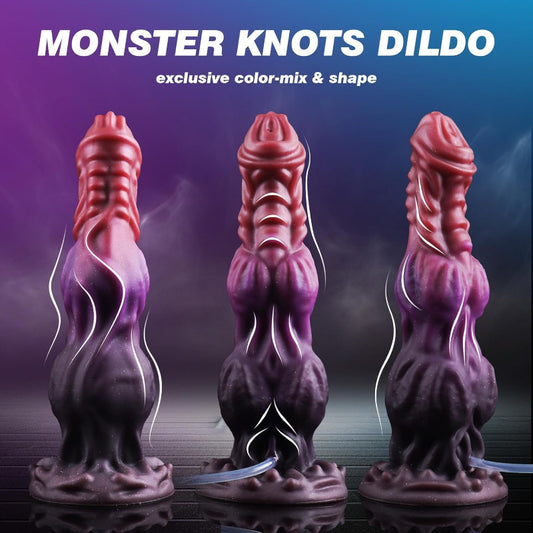 Gode éjaculateur fantaisie avec ventouse et plug anal - Gode dragon exotique et gicleur