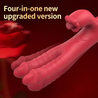 Tongue Vibrator Rose Clit Stimulator - Dual Vibrating Dildo Flapping Women Sex Toys Gifts