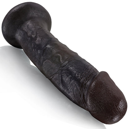 Suction Cup Black Dildo Butt Plug - Real Cock Bareskin BBC Women Masturbating Fantasy