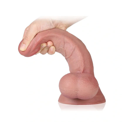 Most Realistic Dildo Big Testicle Butt Plug - Suction Cup Silicone Flesh Sex Toys for Women