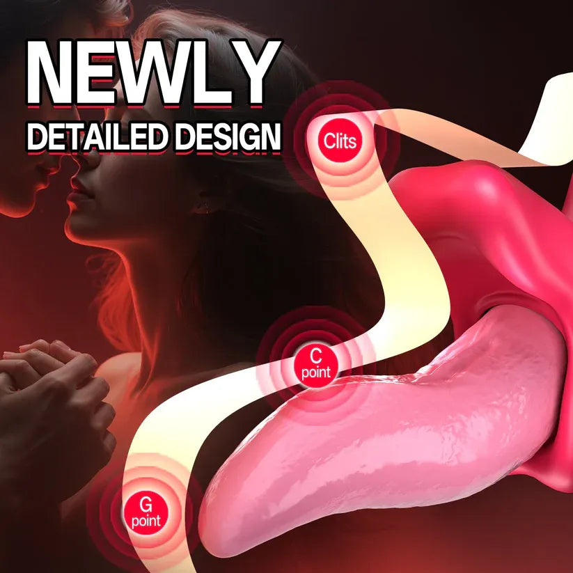Realistic Tongue Vibrator Sex Toys for Women - Handy Vibrating Dildo G-spot Female Masturbator