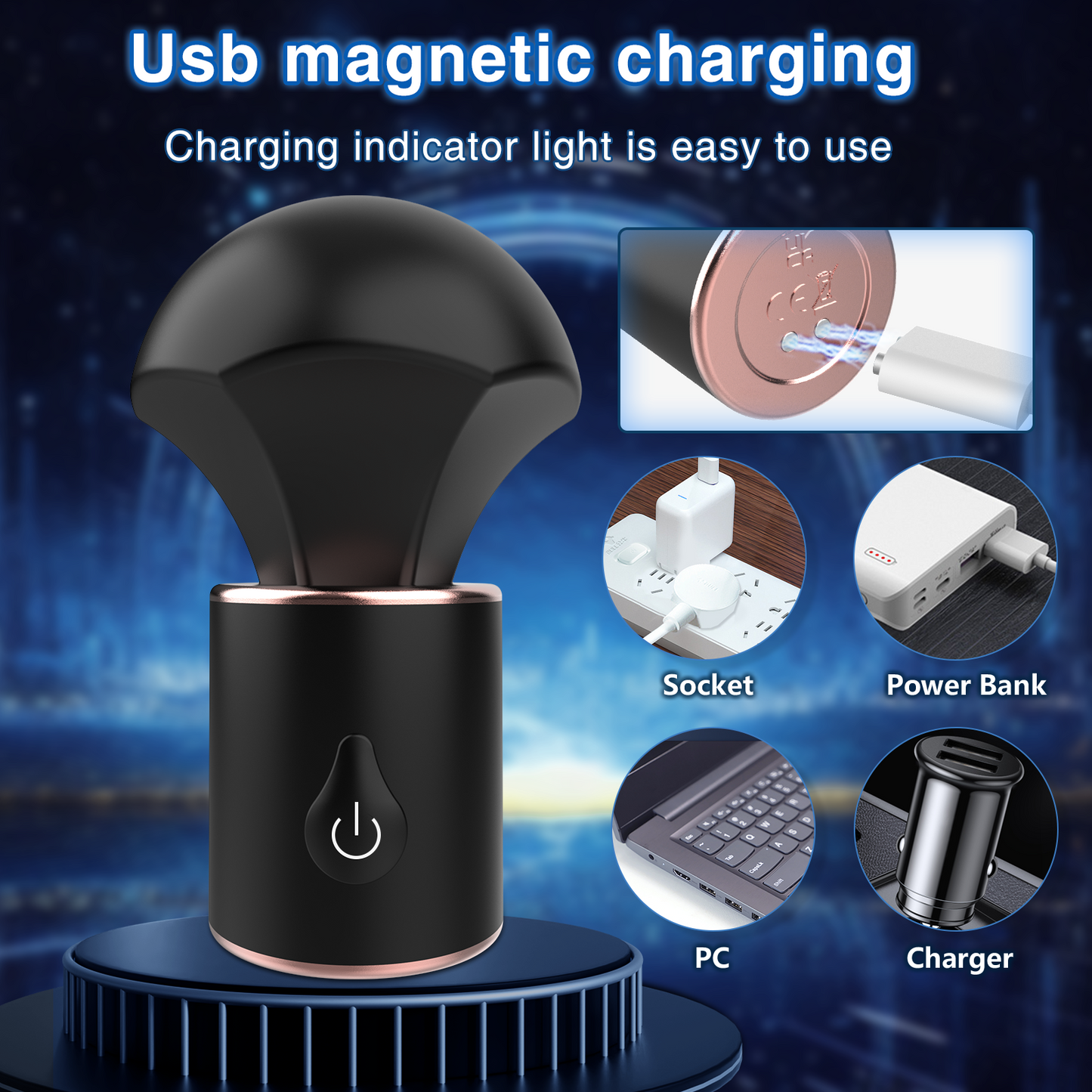 E-stim Magic Wand Vibrator - Pocket Clitoral Nipple Stimulator Sex Toys for Women Men