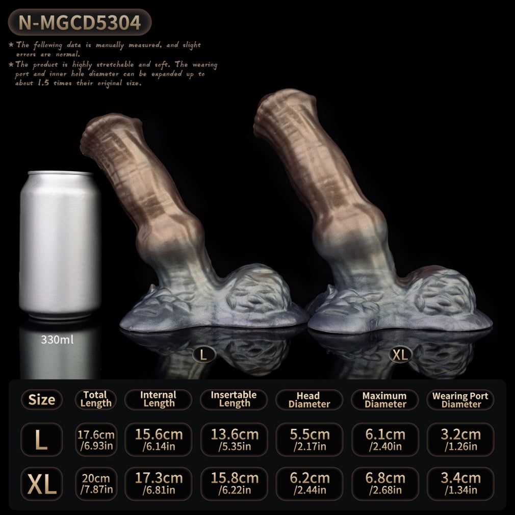 Fantasy Horse Knot Silicone Penis Sleeve & Cock Extender - Wearable Strap-On Dildo for Men with Erectile Challenges